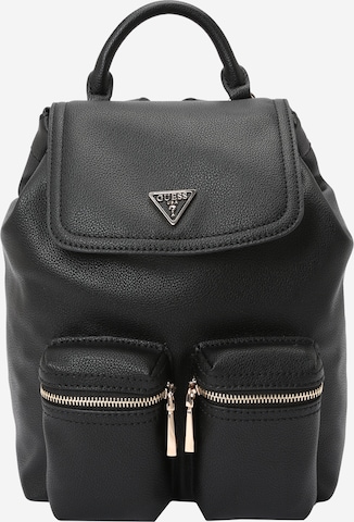 juoda GUESS Kuprinė 'MANHATTAN II FLAP BACKPACK': priekis