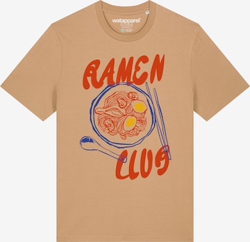 T-Shirt 'Ramen Club' Watapparel en beige : devant