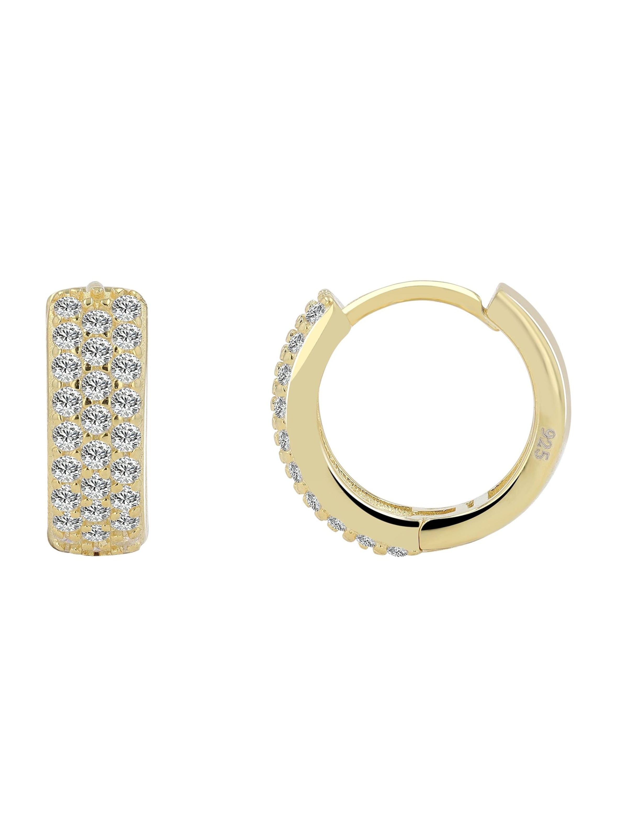 Akzent Earrings 'Senna, 925 Sterlingsilber, langlebig' in Gold
