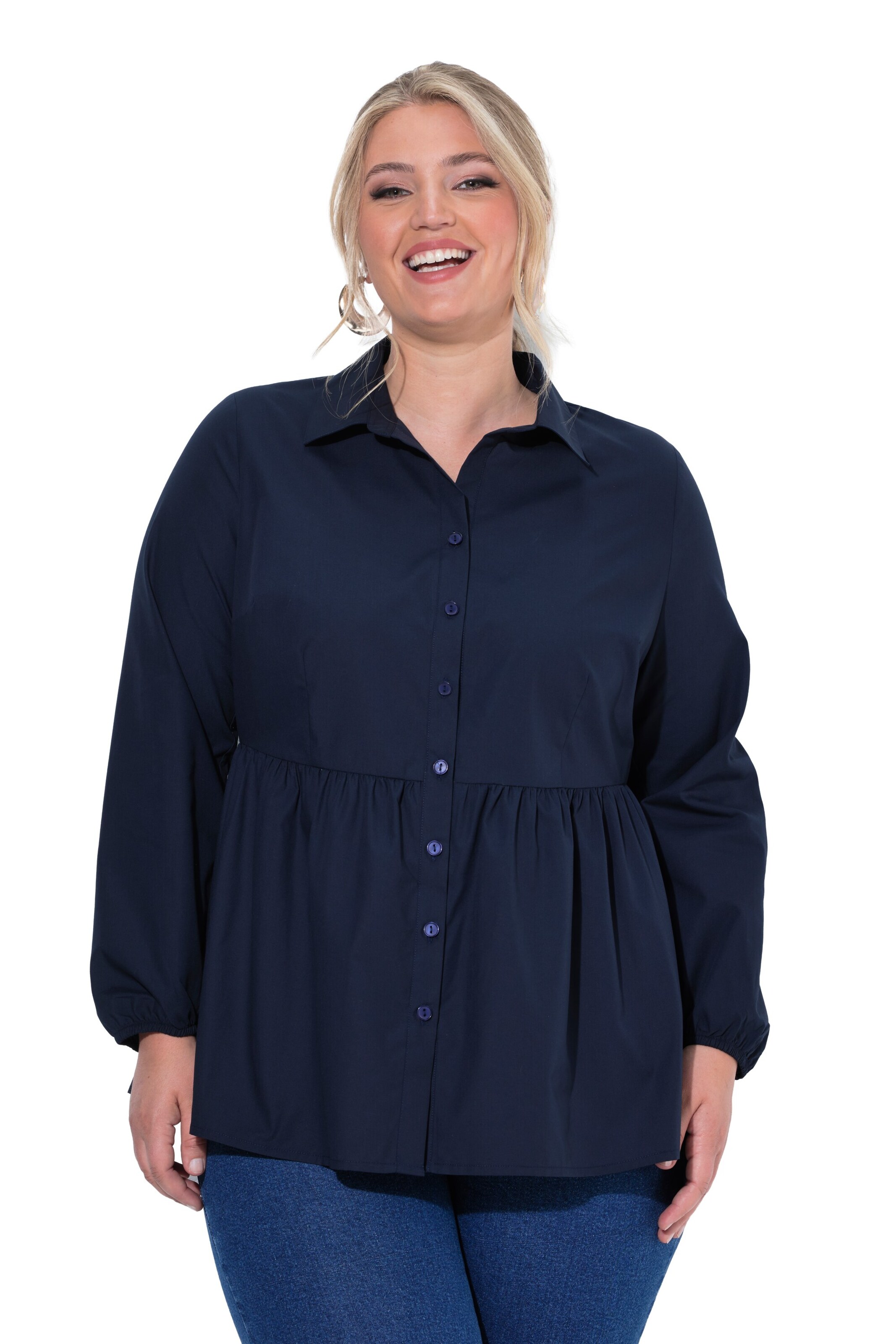 MIAMODA Blouse in Blue: front