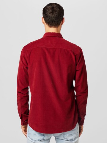 Only & Sons - Regular Fit Camisa 'DAY' em vermelho