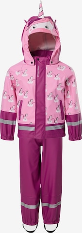 SWEDEMOUNT - Traje funcional 'Splash' en rosa: frente