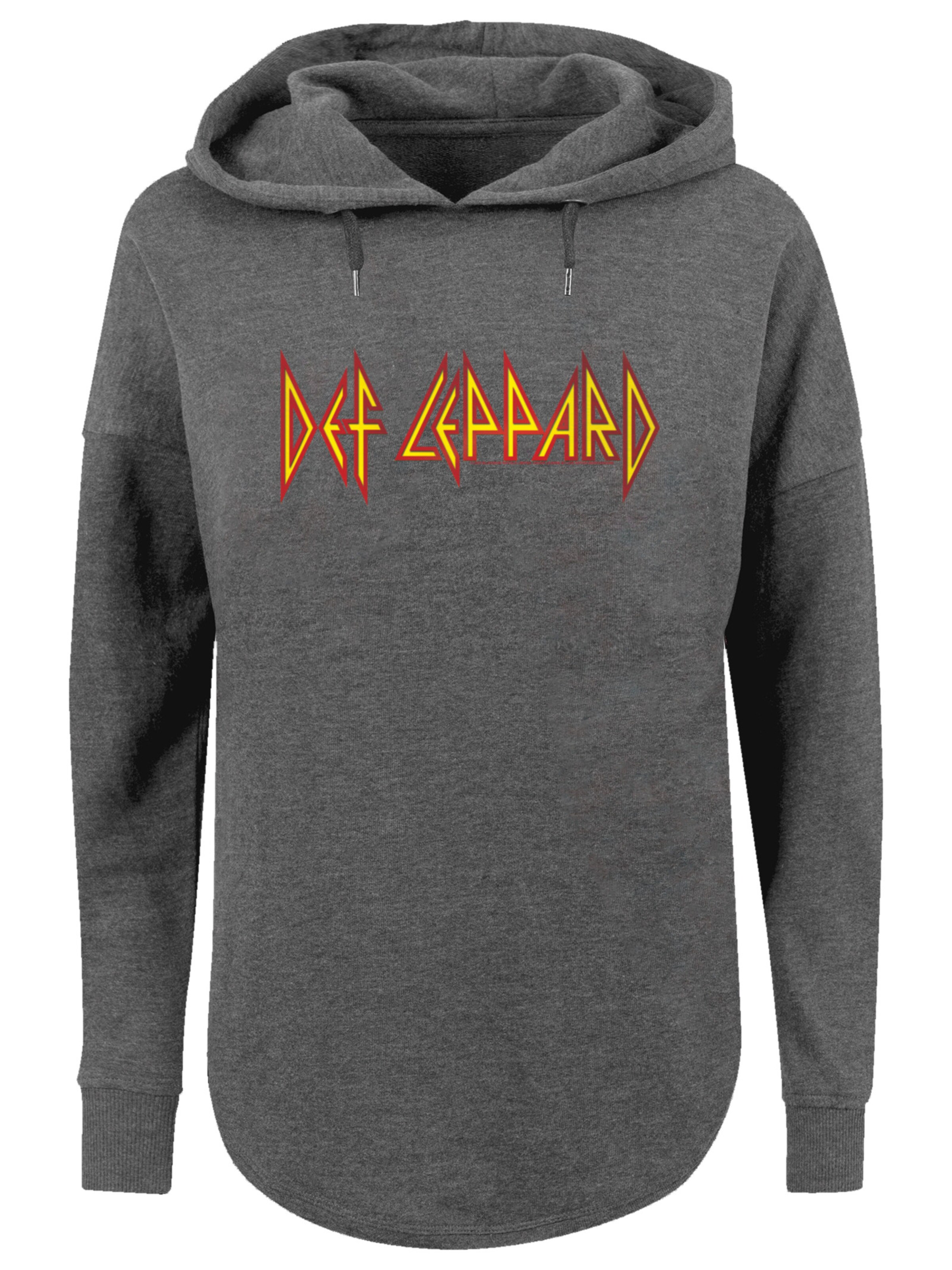F4NT4STIC Sweatshirt 'Def Leppard' in Grau: Vorderseite