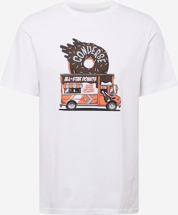 CONVERSE Shirt 'FOOD TRUCK' in Wit: voorkant