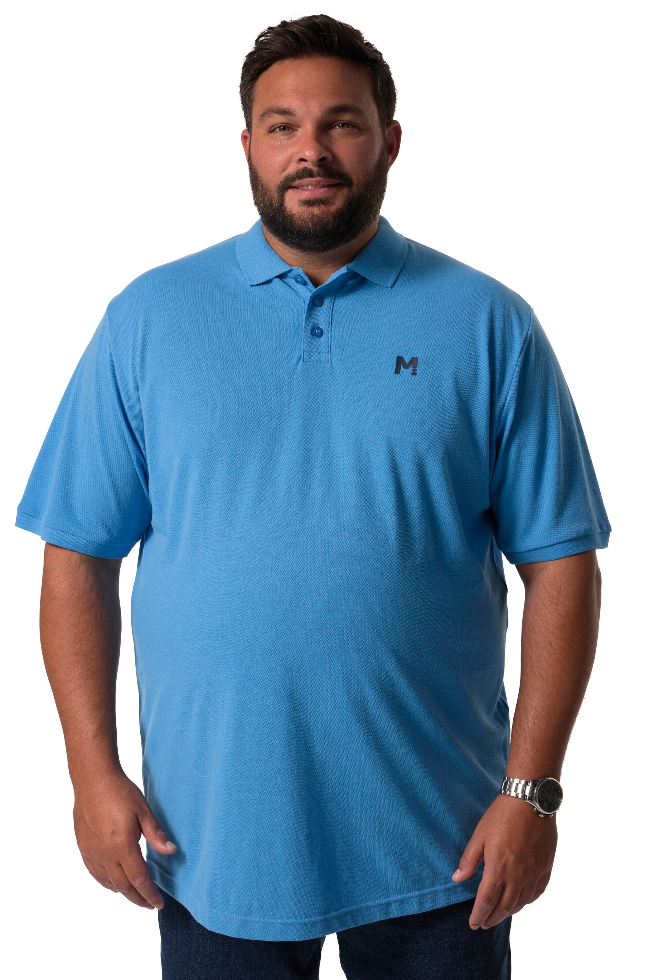 Men Plus Shirt in Blue: front