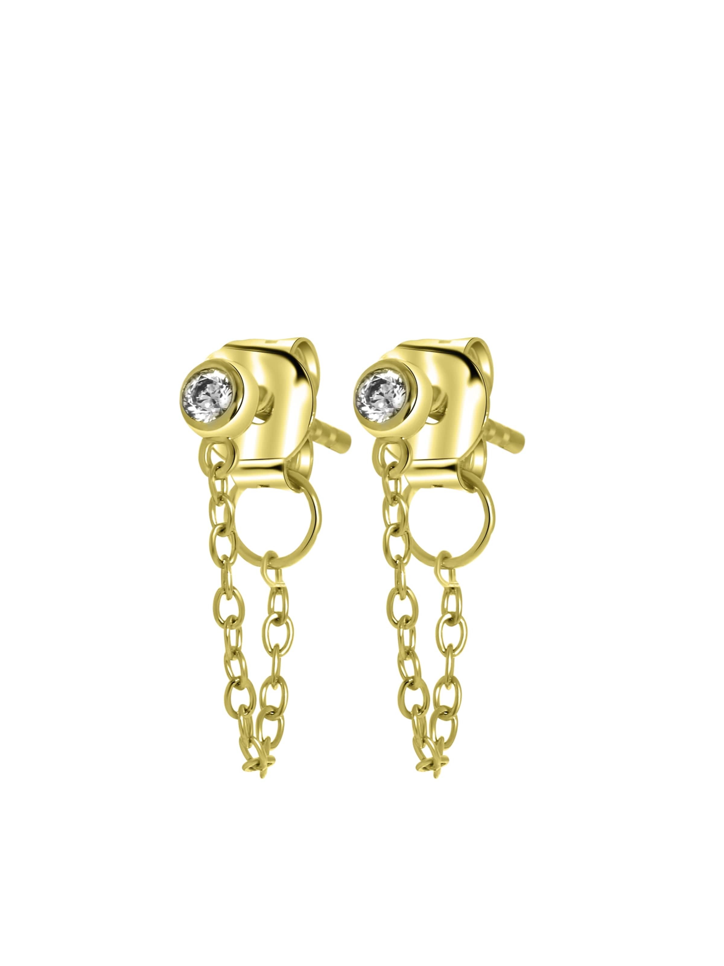 Lucardi Ohrringe in Gold: Vorderseite