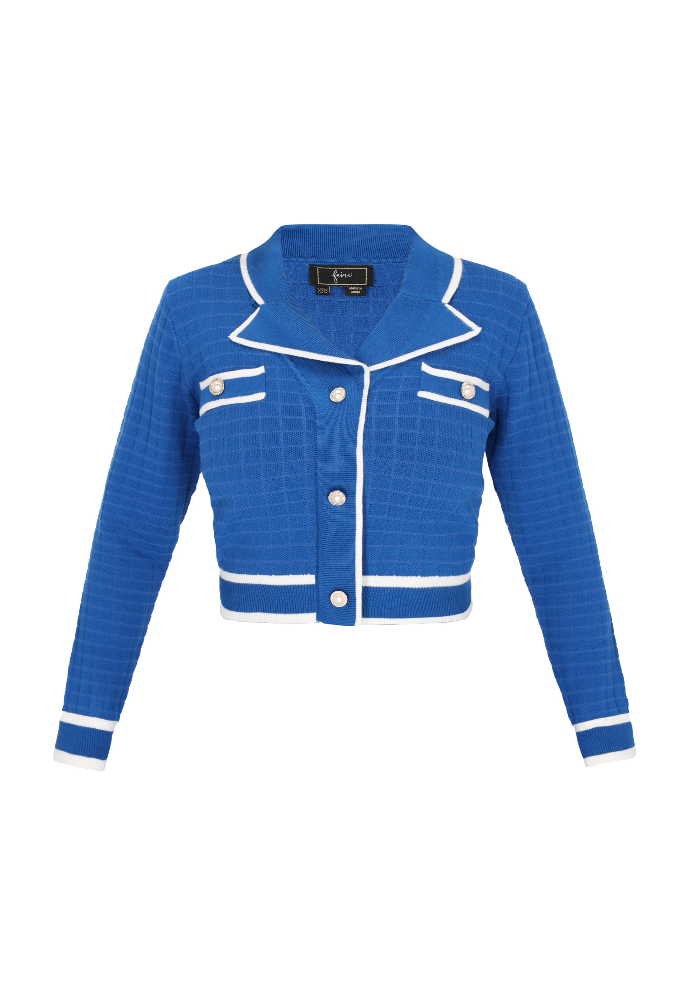 faina Kardigan 'Fashion Look' w kolorze niebieski: przód