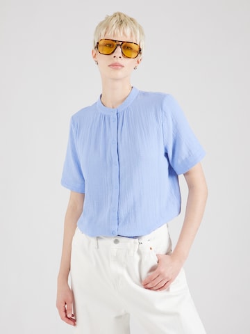 Camicia da donna 'MASTINA' di PIECES in blu: frontale
