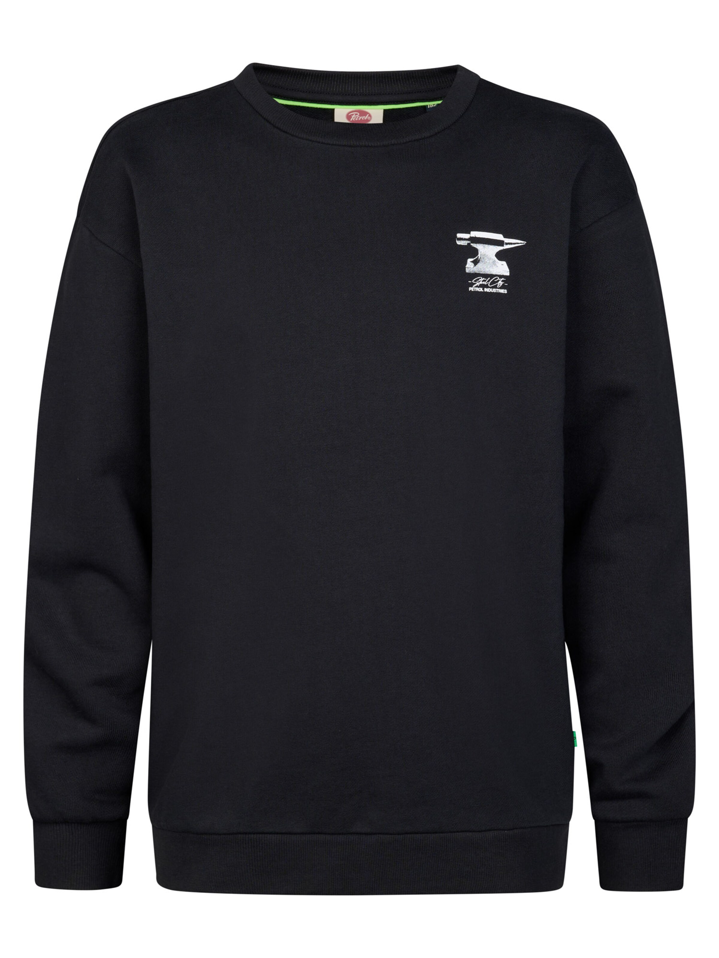 Petrol Industries Sweatshirt in Zwart: voorkant