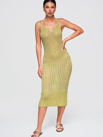 Ombre Knit dress in Green