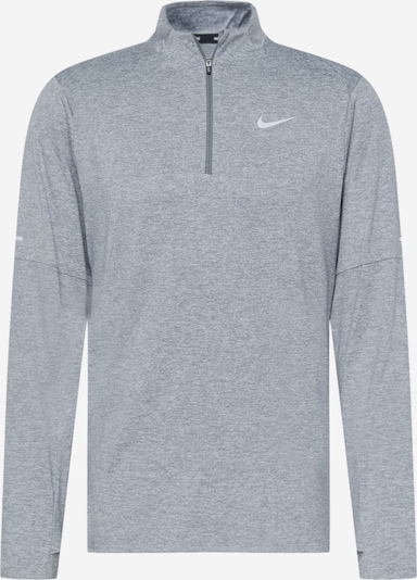 NIKE Sportsweatshirt in graumeliert / weiß, Produktansicht