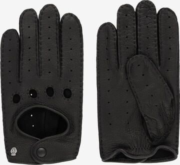 Roeckl Full Finger Gloves 'Toronto Autofahrer' in Black: front