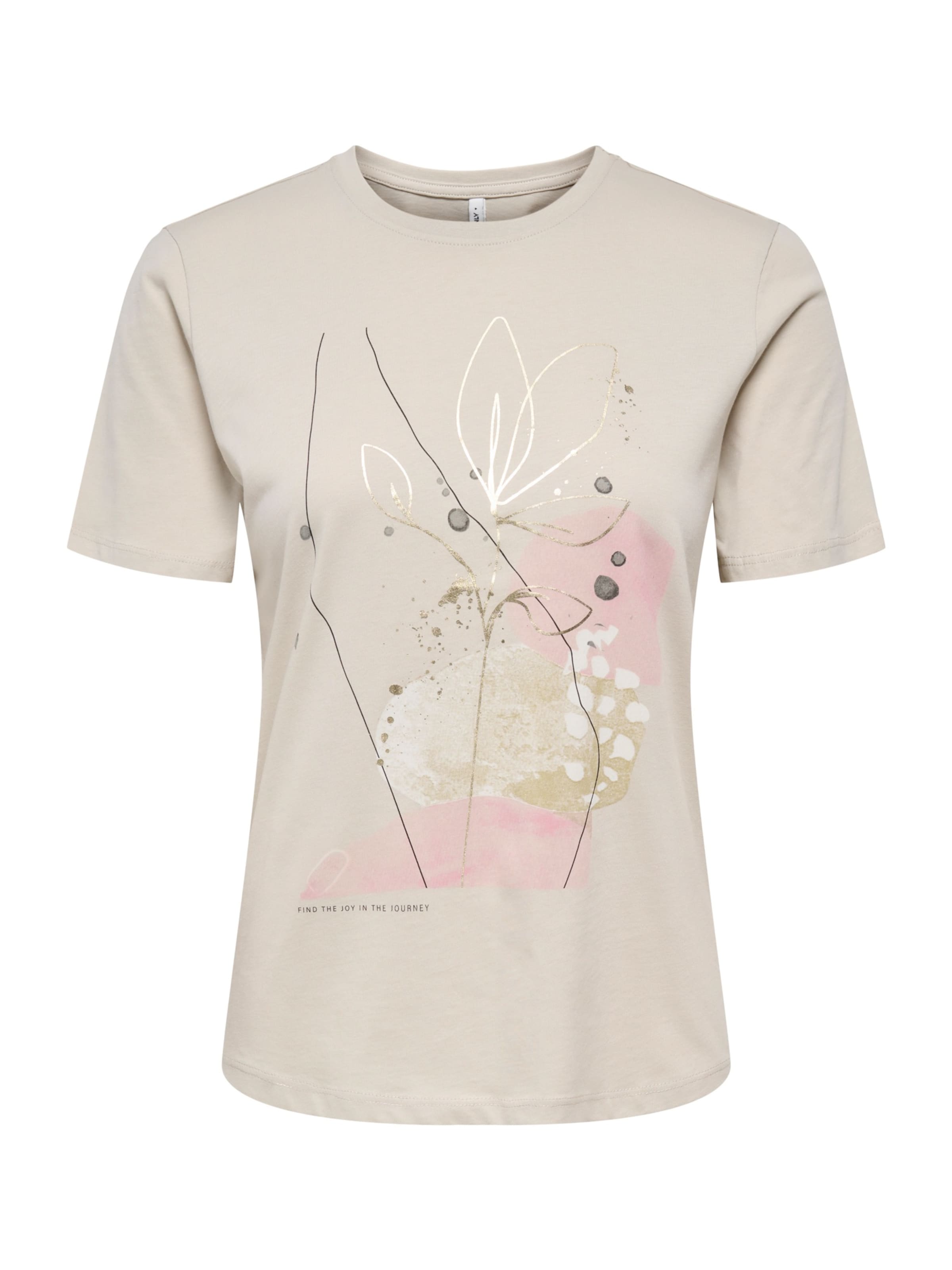 Marškinėliai 'ONLKITA JANY' iš ONLY, spalva – tamsi smėlio / Auksas / akmens / šviesiai rožinė, Prekių apžvalga