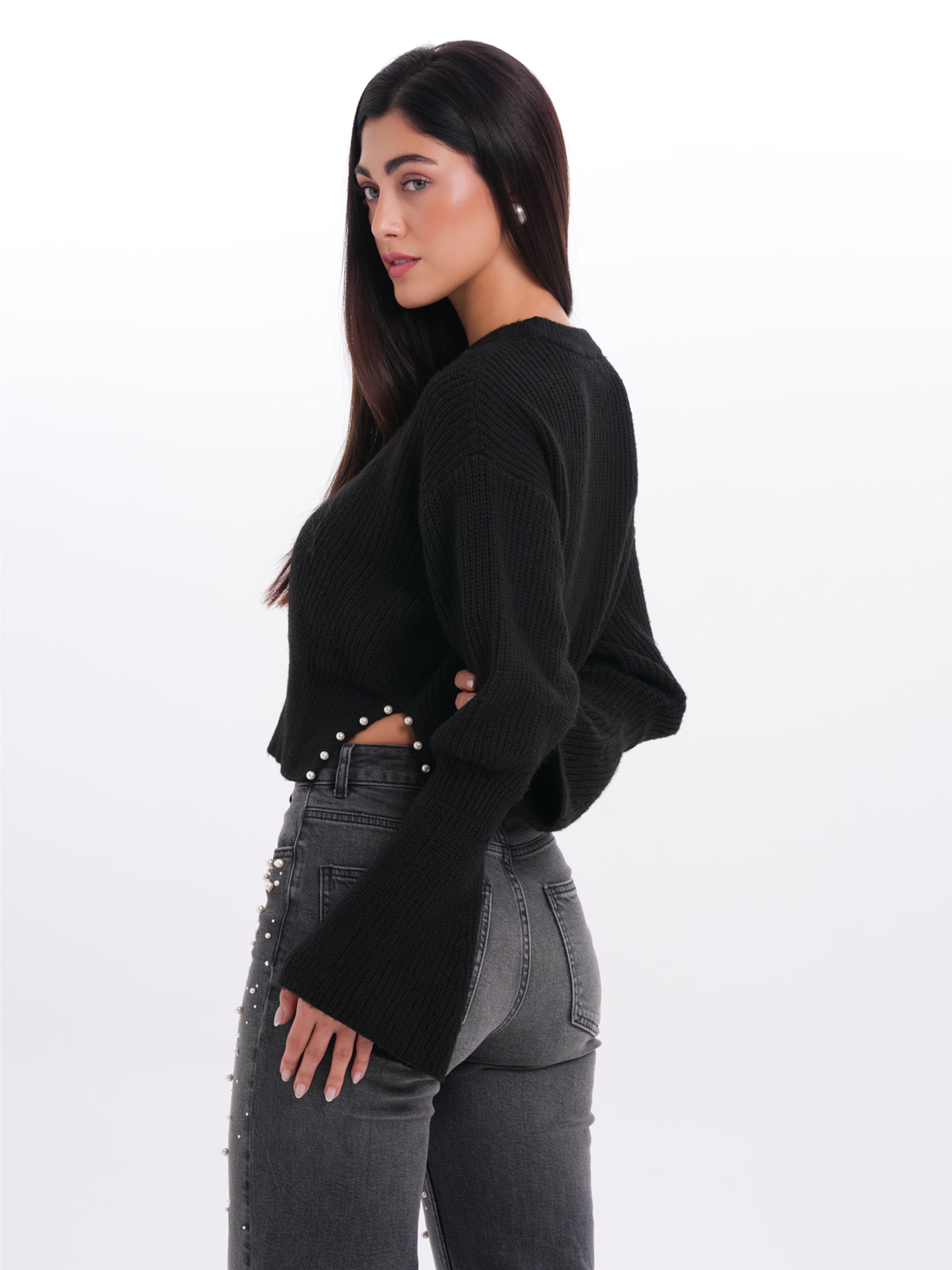 Pull-over MYLAVIE by Sarah Harrison en noir