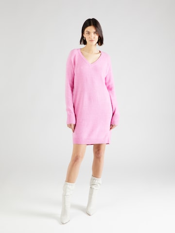 Robes en maille 'ELLYLEFILE' VERO MODA en rose : devant