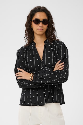 SOAKED IN LUXURY Blouse 'Amelie' in Black: front