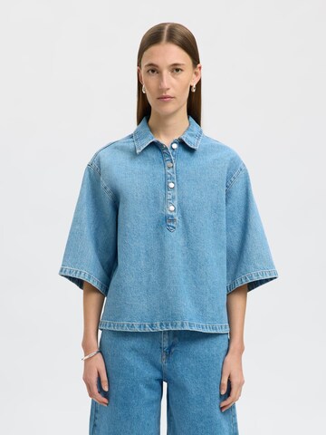 SELECTED Blouse in Blue: front