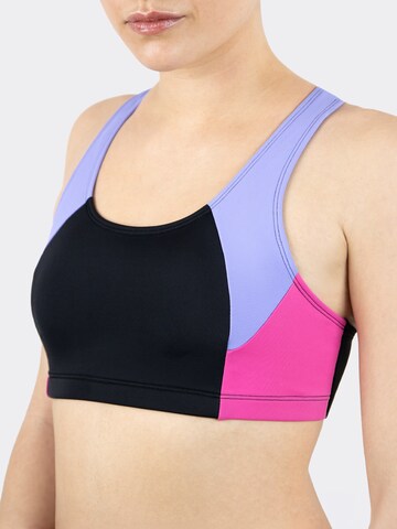 MYLILY Bikini 'Teens Bikini Oberteil Sportiv | Lila/Pink' in Black