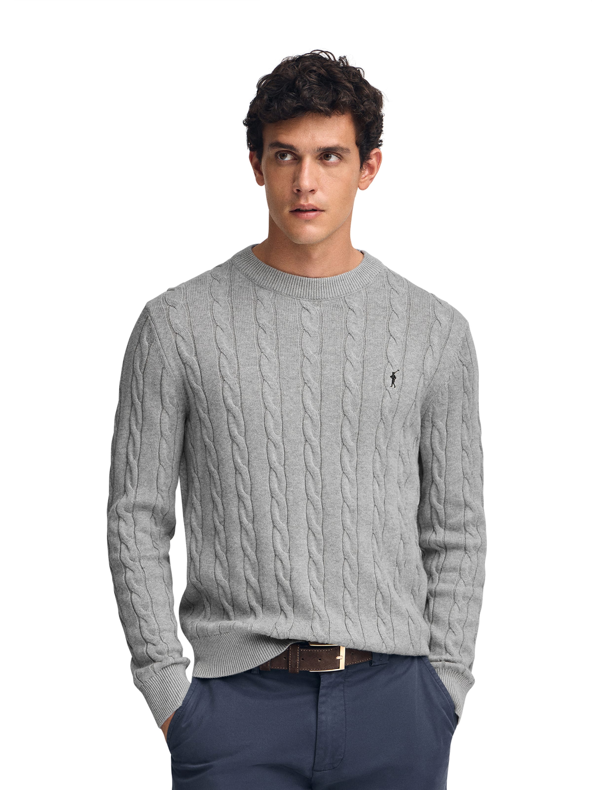 Polo Club Pullover in Grau: Vorderseite