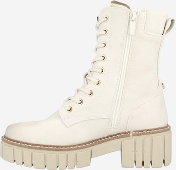 MUSTANG Lace-up bootie in Beige