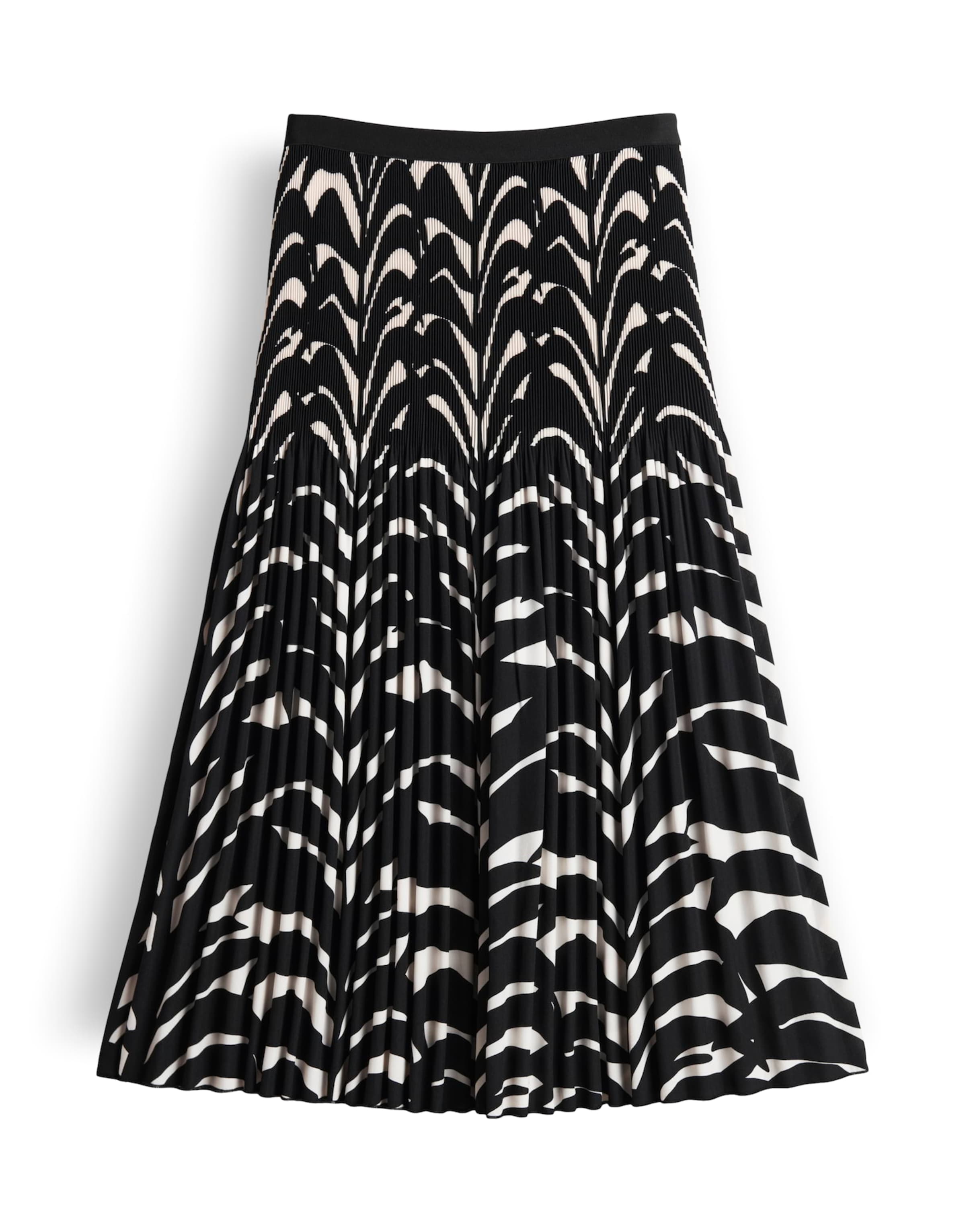 OPUS Skirt 'Ribane Leaves' in Black: front