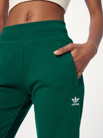 ADIDAS ORIGINALS Tapered Pajama Pants 'Adicolor Essentials ' in Green