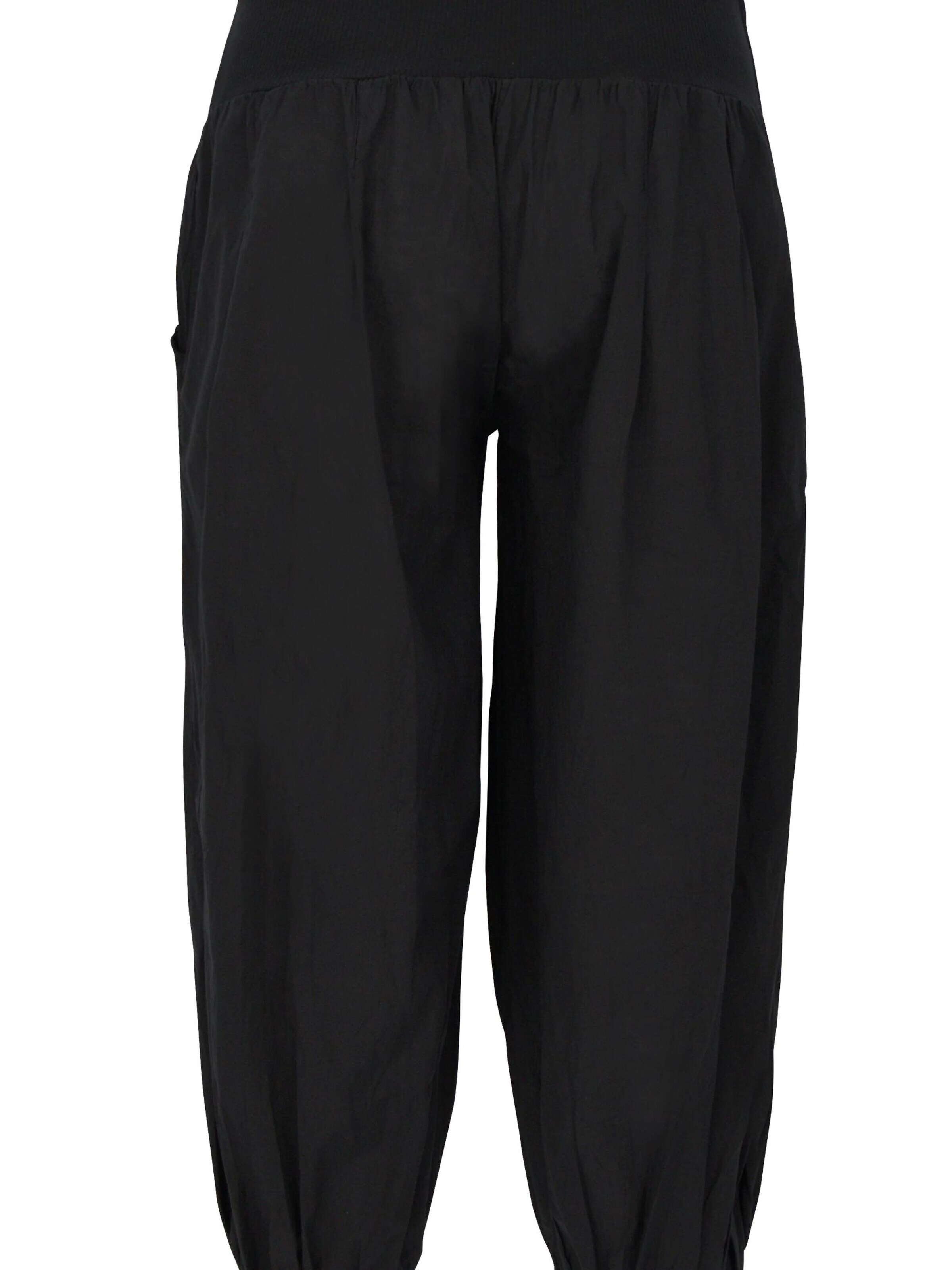 malito more than fashion Harem Pants in Black: front