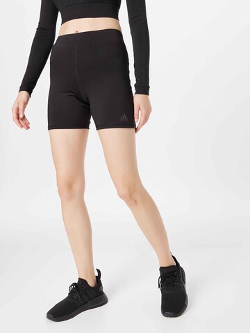 Skinny Pantalon de sport 'Run Icons' ADIDAS SPORTSWEAR en noir : devant