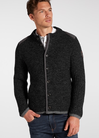 SPIETH & WENSKY Knit Cardigan 'Nabor' in Black: front