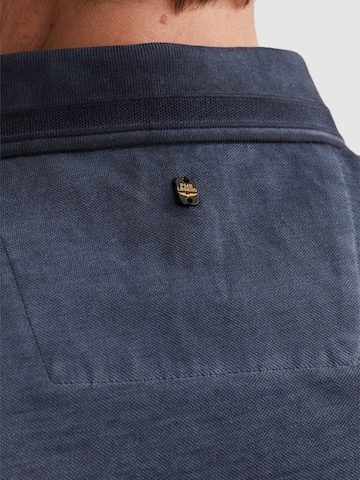 PME Legend T-shirt 'Polo shirt in piqué with flight pocket' i blå