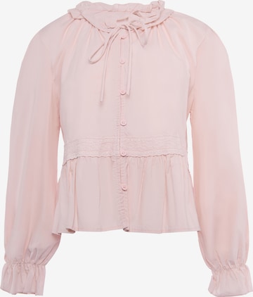 IZIA - Blusa em rosa: frente
