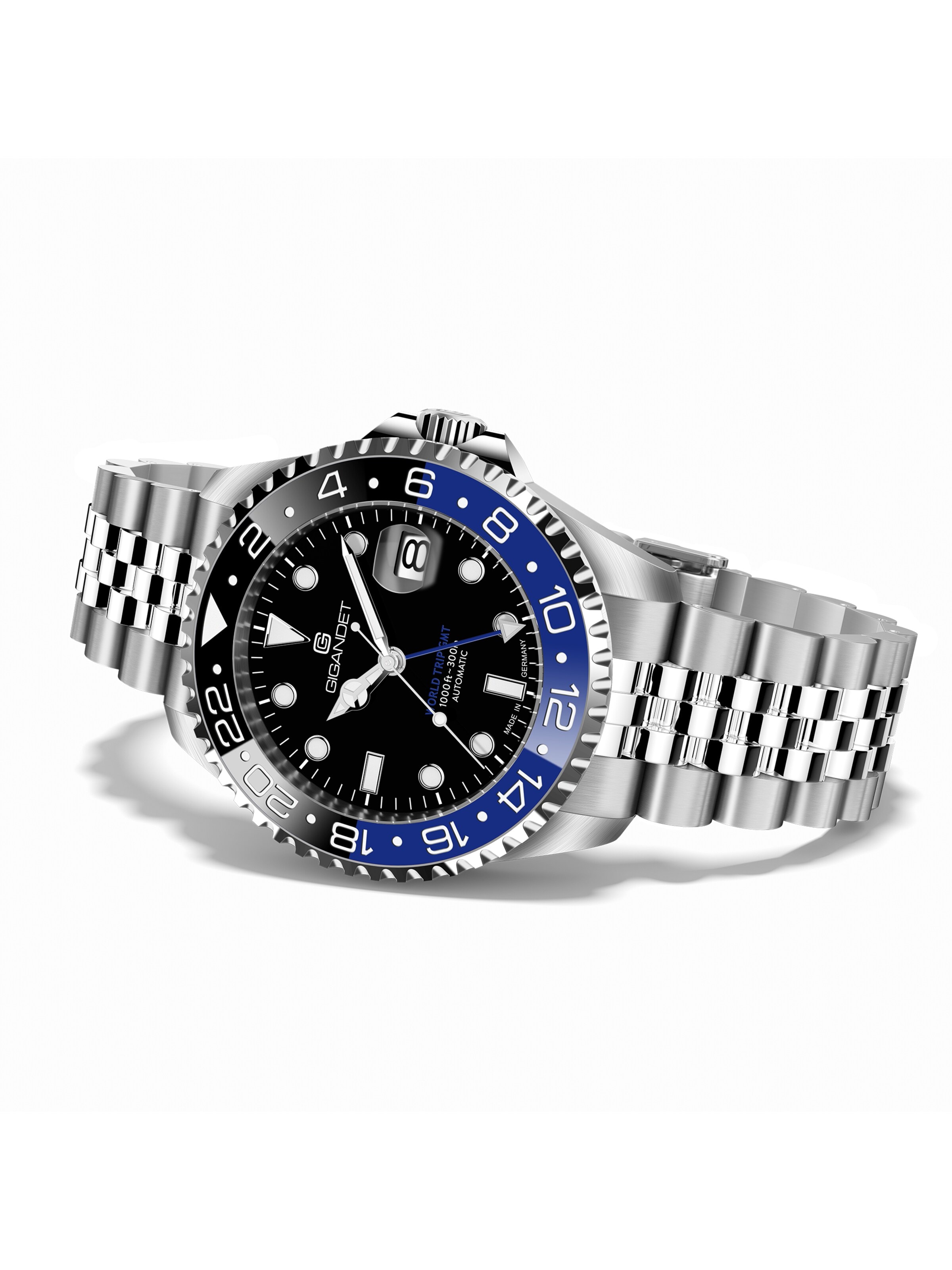 Montre à affichage analogique 'WORLD TRIP GMT CERAMIC' Gigandet en bleu
