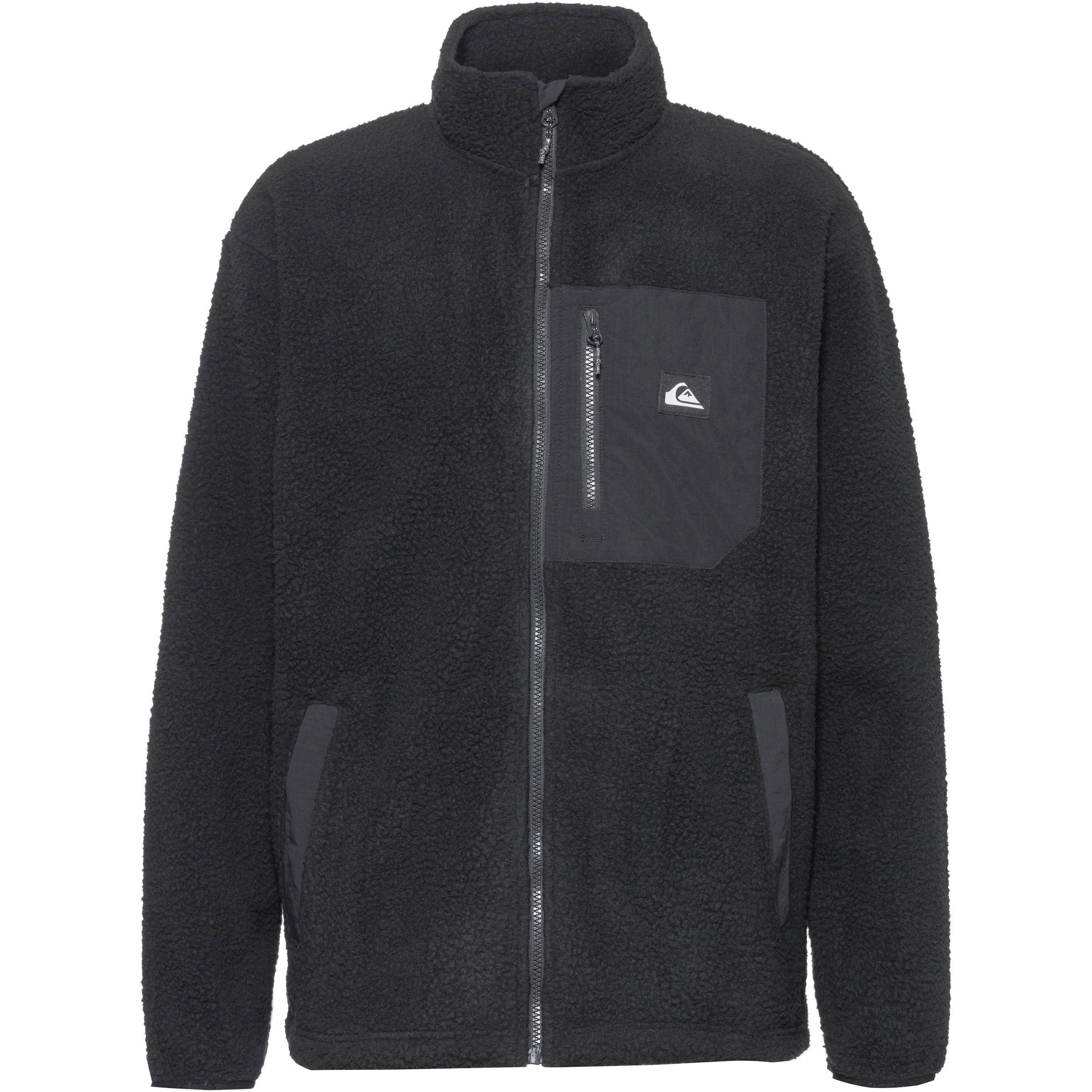 QUIKSILVER Fleece Jacket in Black: front