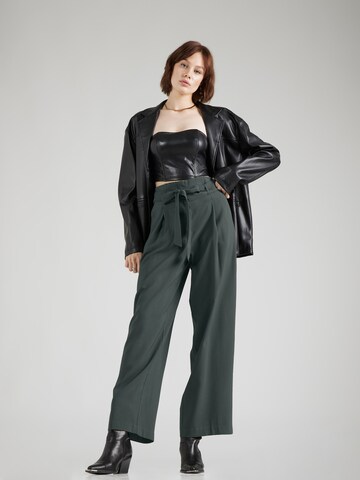 ABOUT YOU Wide leg Trousers in Green
