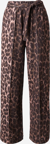 ABOUT YOU Wide Leg Housut 'Leandra' värissä ruskea: etupuoli