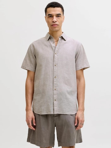 JACK & JONES Regularny krój Koszula 'summer' w kolorze brązowy