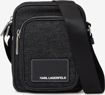 Karl Lagerfeld - Mala de ombro em preto: frente