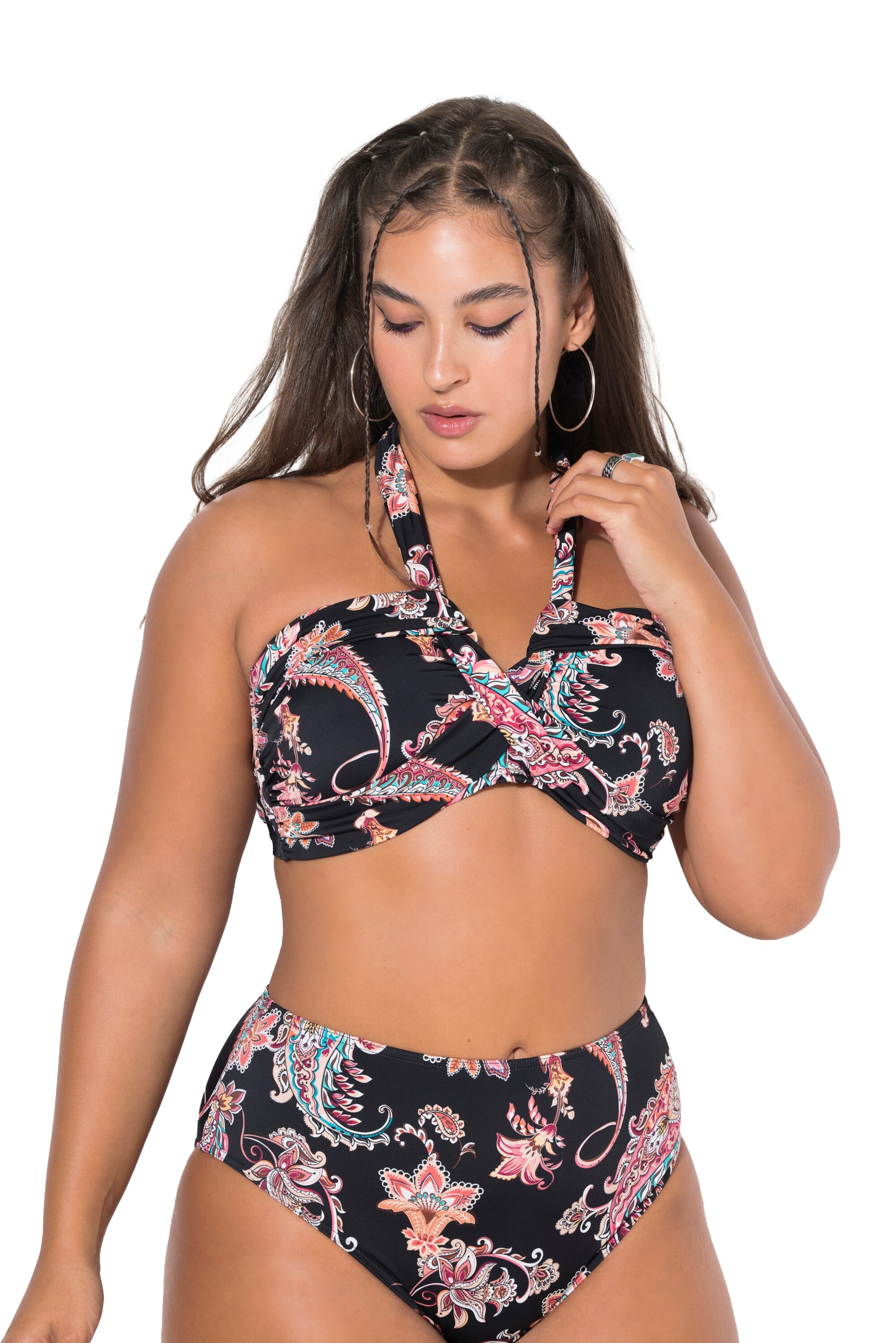 Studio Untold Bikinitop in Schwarz: Vorderseite