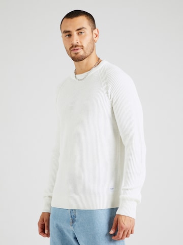 JACK & JONES Sweater 'JJPannel' in White: front