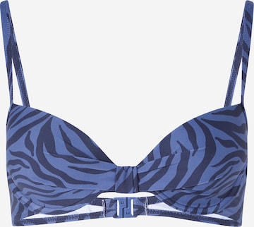 ESPRIT T-shirt Bikinitop in Blauw: voorkant