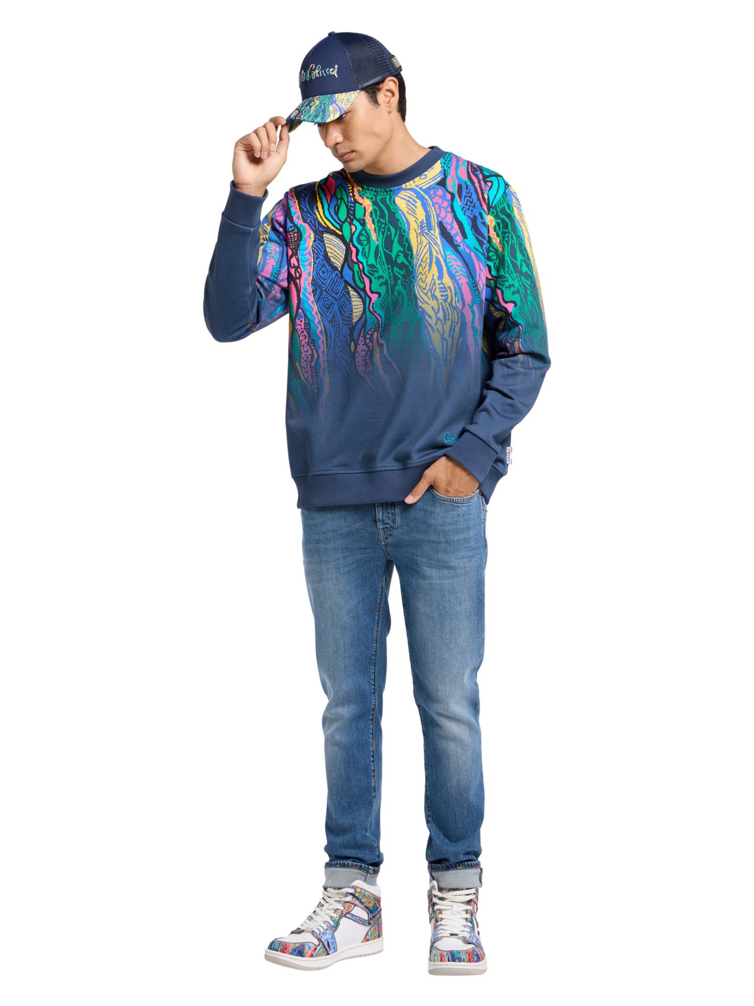Sweat-shirt ' Di Spigno ' Carlo Colucci en bleu