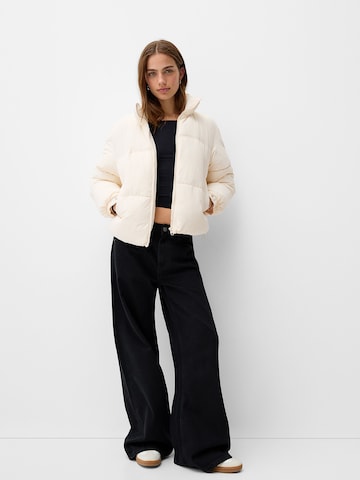 Bershka Prechodná bunda - Béžová