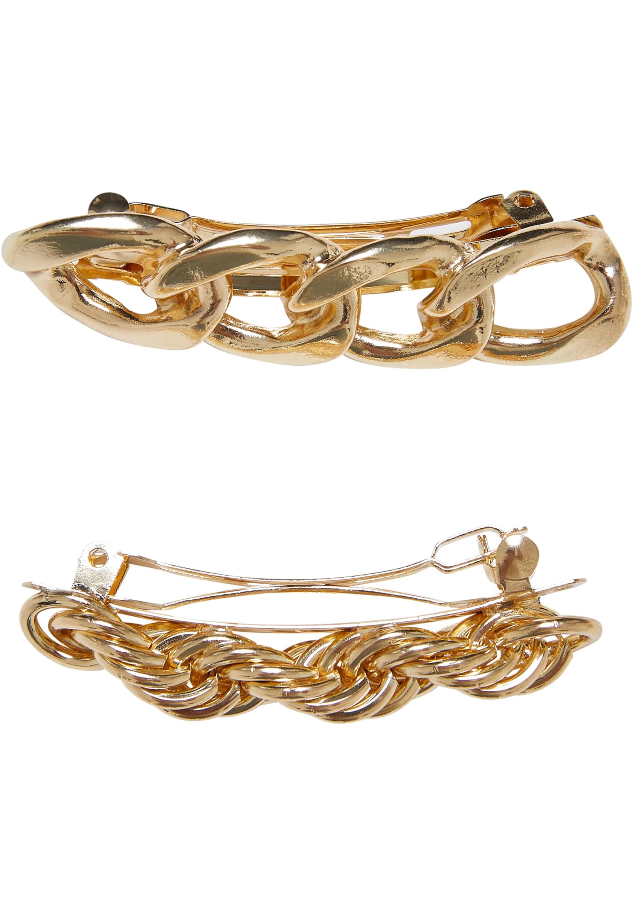 Ornement pour cheveux Urban Classics en or : devant