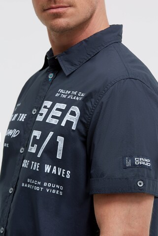 CAMP DAVID Regular fit Button Up Shirt in Blue