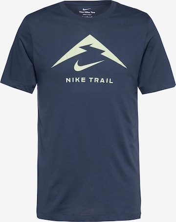 NIKE Performance Shirt 'DF TRAIL' in Blue: front