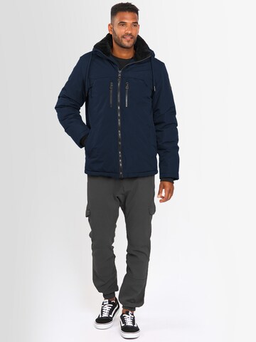 Alessandro Salvarini Winter Jacket in Blue