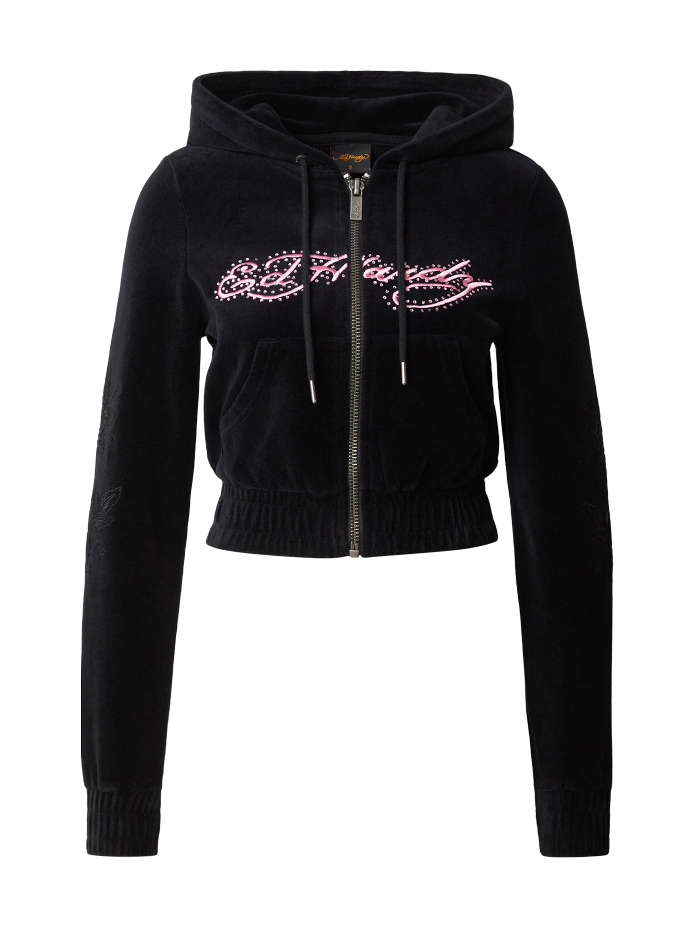 Ed Hardy Tréning dzseki - fekete: elől