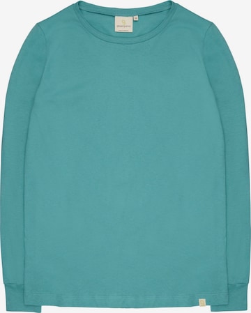 greenjama Pajama Shirt 'Langarm-Shirt mit Woll-Anteil und Bündchen' in Green: front