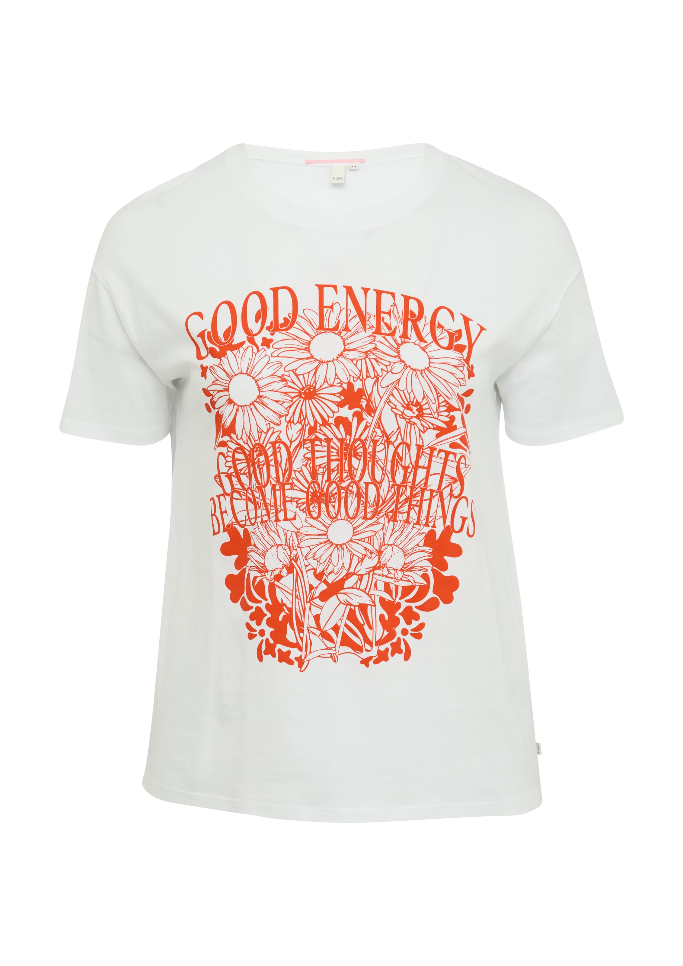 T-shirt QS en blanc : devant