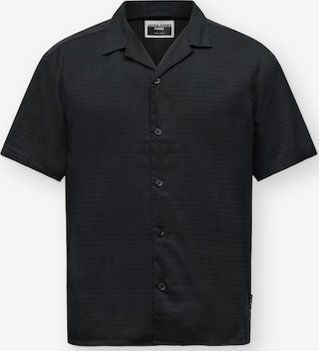 JACK & JONES Button Up Shirt 'JCOFUSION' in Black: front